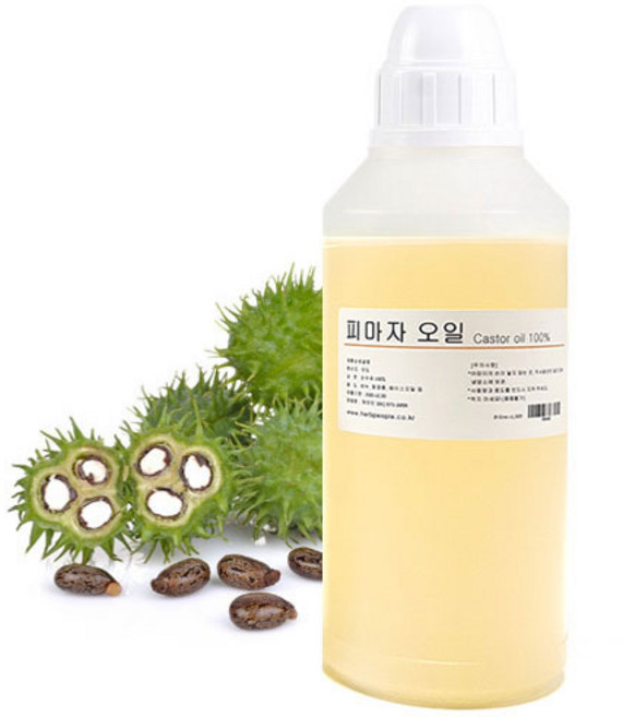 허브인 피마자오일 정제 피마자유 100% 1L 구입시 공용기증정, 1개, 500ml, 오일
