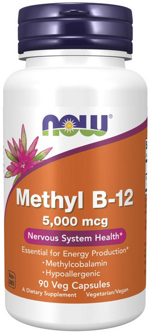 나우푸드 메틸 B-12 5000mcg 베지 캡슐, 90정, 1개