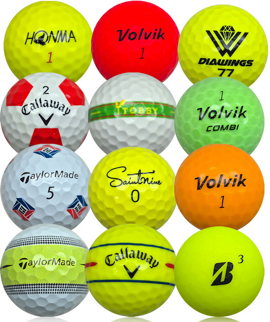 에코골프 실속형 AA-급 유명브랜드 로스트볼, 4개, 10개입, 컬러
