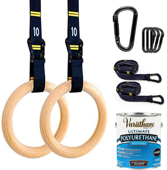 머슬가드 바니쉬코팅짐링 짐링 체조링 체조 우드 버클형, 28mm, 고급 스트랩