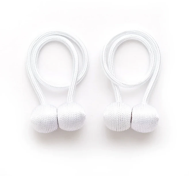 쿠쿠스토어 2개/짝 마그네틱 커튼 Tiebacks 이어폰 디자인 욕실 샤워 액세서리, 05 Beige