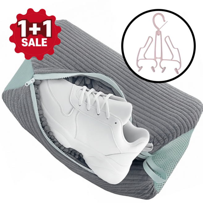 클린넛 세탁기 운동화 세탁망 빨래망 신발 건조걸이 세트 대형, 3세트, 블루