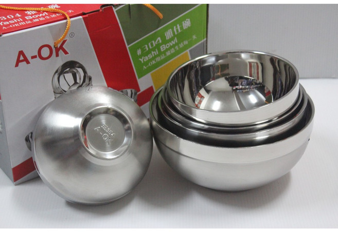 A-OK 304 不鏽鋼 雅仕碗, 1個, 雅仕 12cm優質304不鏽鋼真空碗