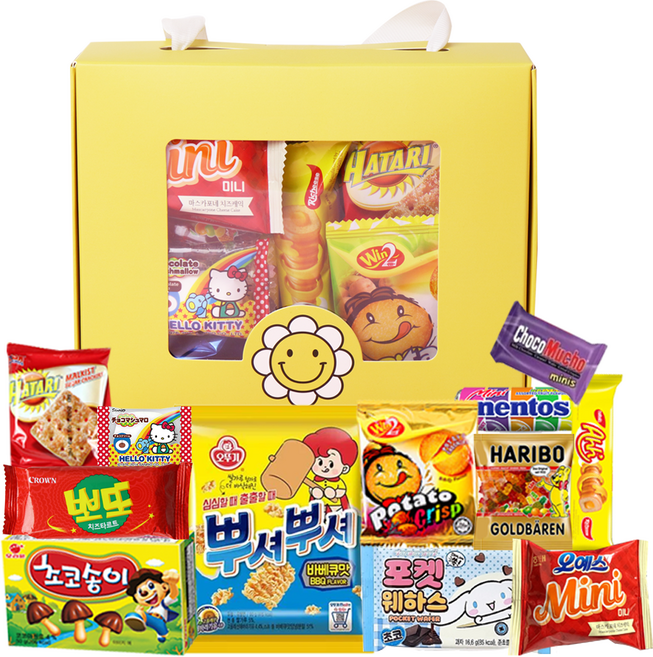 어린이날 단체간식 과자선물세트 종합 간식꾸러미 해피 옐로우, 1세트