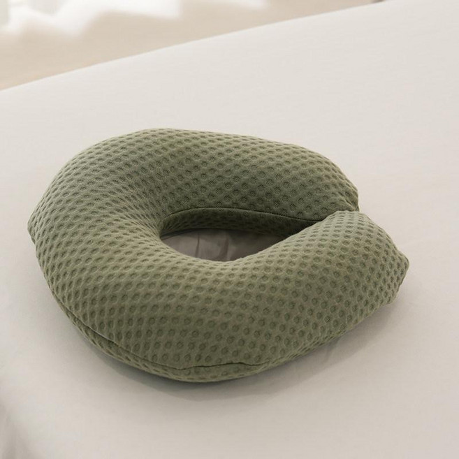 에스앤씨 수면베개 숙면 배게 쿠션 목편한 꿀잠 경추, 1개, 플레인 제이드 그린