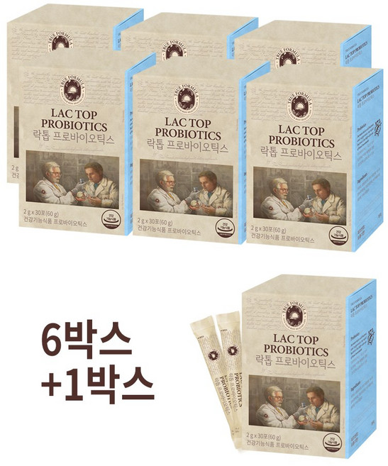 트루포뮬러 락톱 프로바이오틱스 6박스(6개월) (1박스추가증정+무료배송 유산균 증식 및 유해균 억제 배변활동 원활 장 건강 도움), 60g, 6개
