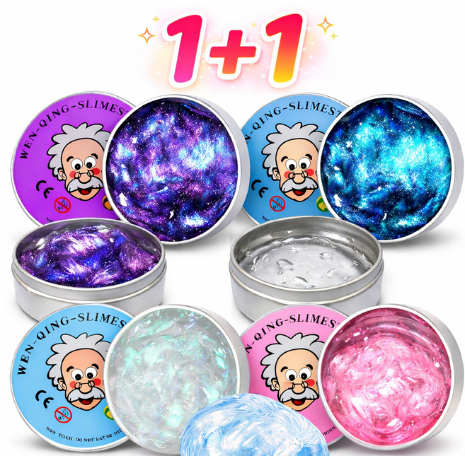 1+1 박사 퍼티 슬라임 중국 틱톡 할아버지, 2개, 50g, 펄