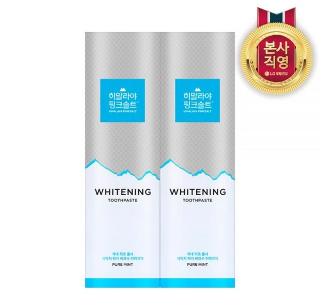 히말라야 핑크솔트 화이트닝 치약 퓨어민트 100g 2개 201715 - 쿠팡