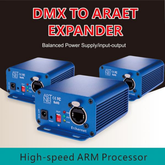 ArtNet 1024 컨트롤러 DMX512 컨버터 3 핀 소켓 출력 LAN 콘솔 조명 사용, 1개