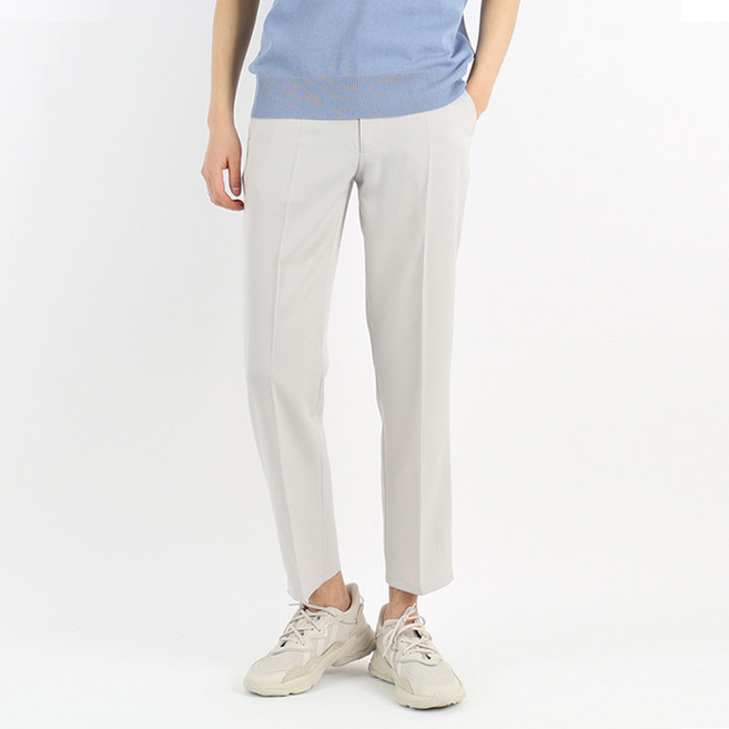 오마보이 남성용 옆밴딩 9부 테이퍼드핏 슬랙스