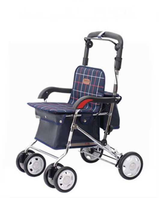 노인보행기 어르신유모차 접이식 보행보조기 실버카, 1개