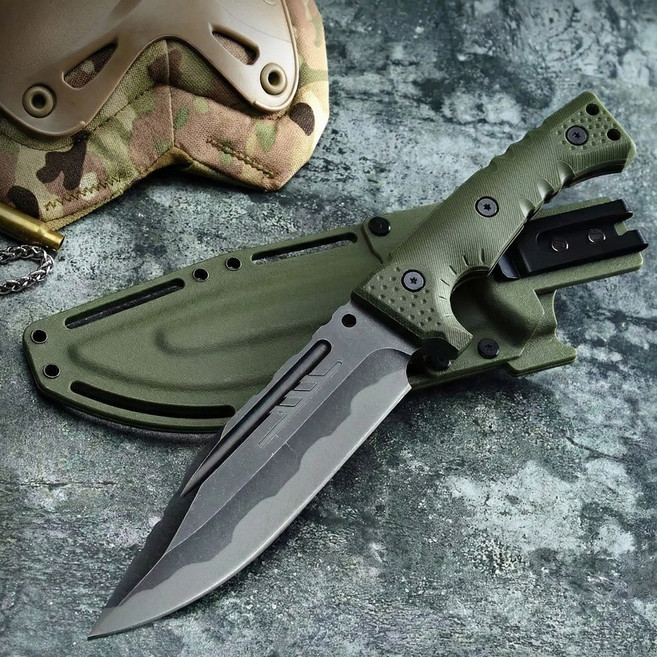 한국형 캠핑 나이프 K527 다용도 칼 정글도 대검, 블랙, 1개