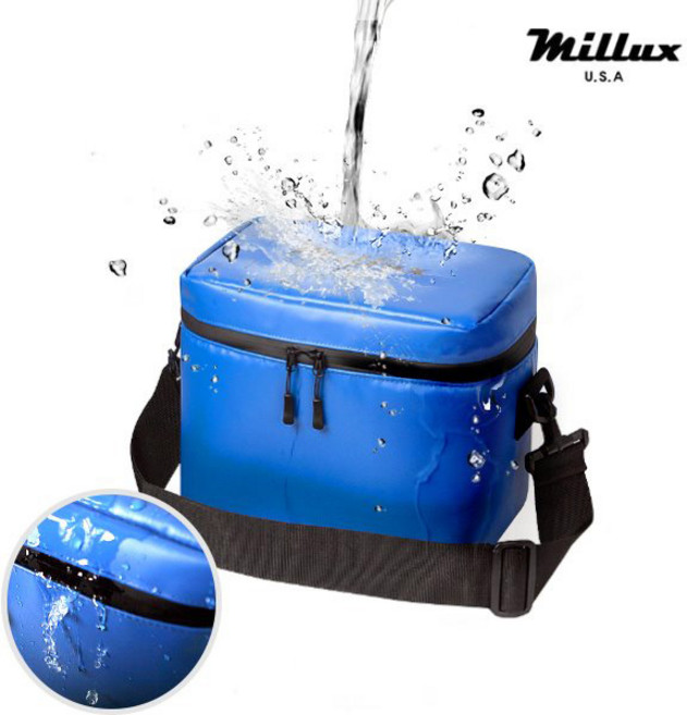 밀룩스 아쿠아 보온 보냉 방수 쿨러백 미니 8L, 블루