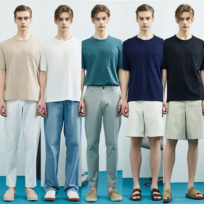 25SS 최신상 오가닉 코튼 슬럽 남성 티셔츠 5종 MD252M0515TS 190708