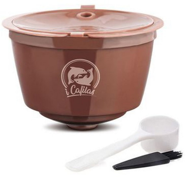 돌체 구스토 캡슐 실리콘 슬리브 용 리필 가능 스테인레스 스틸 메탈 돌치 커피 메이커 스쿱 탬퍼 i, 1개