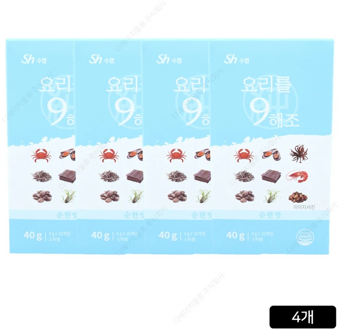 요리를 9해조 순한맛 4개(총 40포), 4개 - 쿠팡