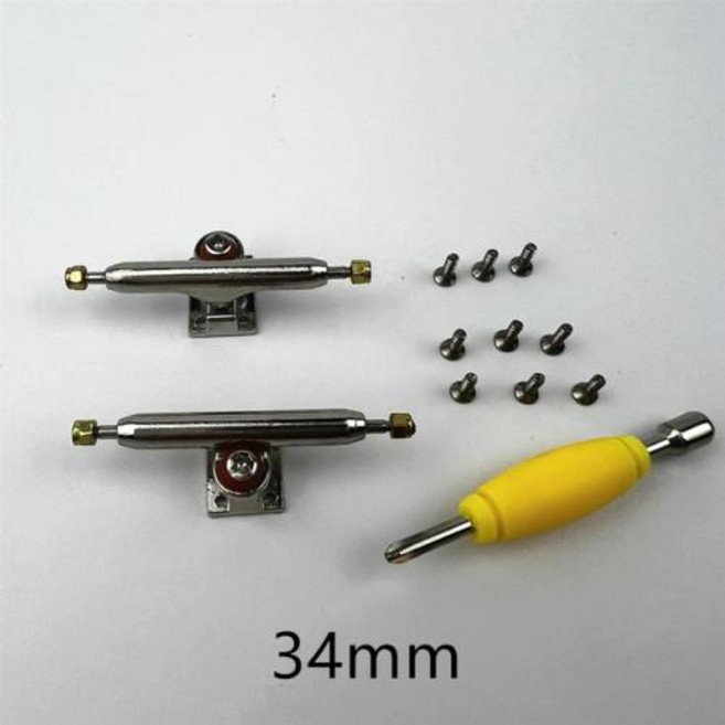 핑거보드 전문 핑거 스케이트보드 미니 스케이트 보드 부드러운 부싱이 있는 지판 34mm 32mm, 1개, 2) 34mm silver