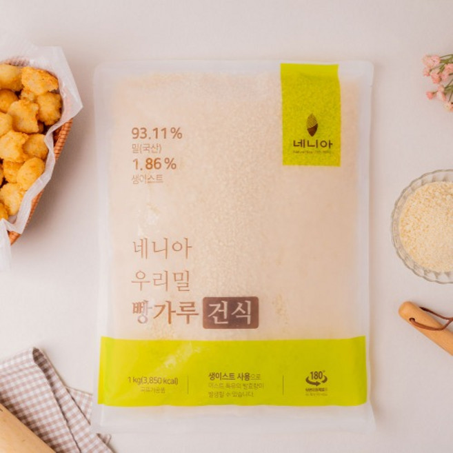 네니아 우리밀 건식 빵가루(전극6mm), 1개, 1kg