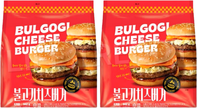 신세계푸드 불고기 치즈버거, 2세트, 942g
