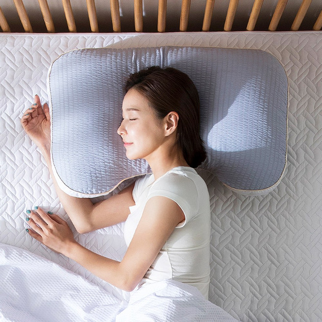 홈랩 기능성 알러지케어 어깨편한 기절베개 시어서커 커버 세트 2colors, 블루그레이, 2개