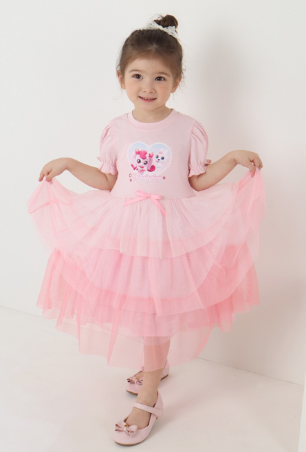 슈팅스타캐치티니핑 여아 하츄핑 반소매샤레이스 원피스 PK