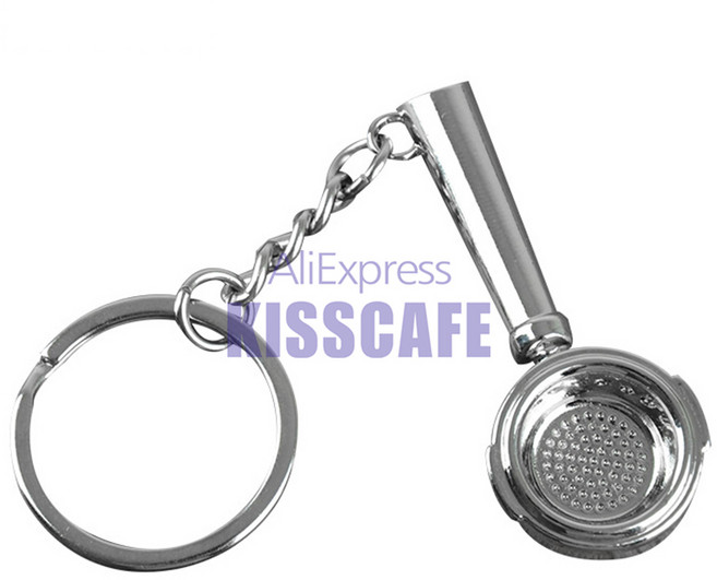 크리 에이 티브 커피 탬퍼 키 체인 Portafilter 핸들 모카 투수 열쇠 휴대용 Coffeeware 에스프레소 액세서