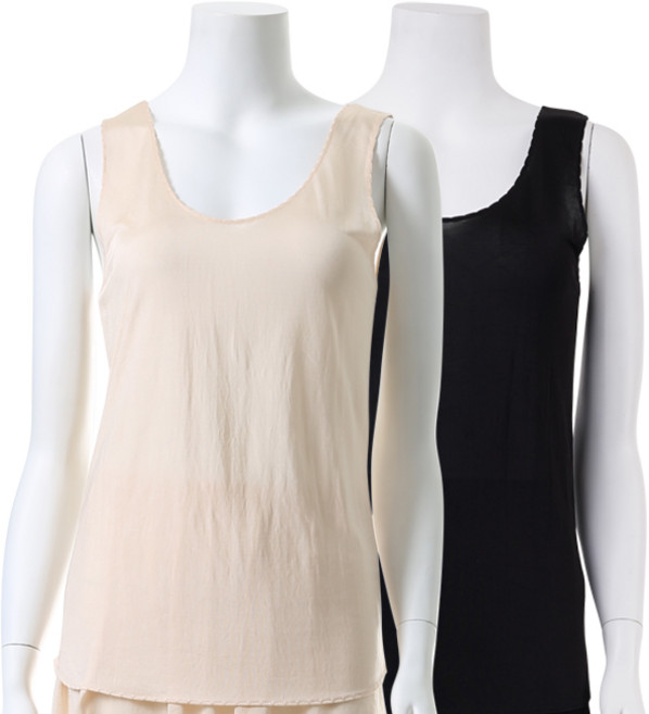 캐리루시 국산 인견 무지 조끼런닝(2P)