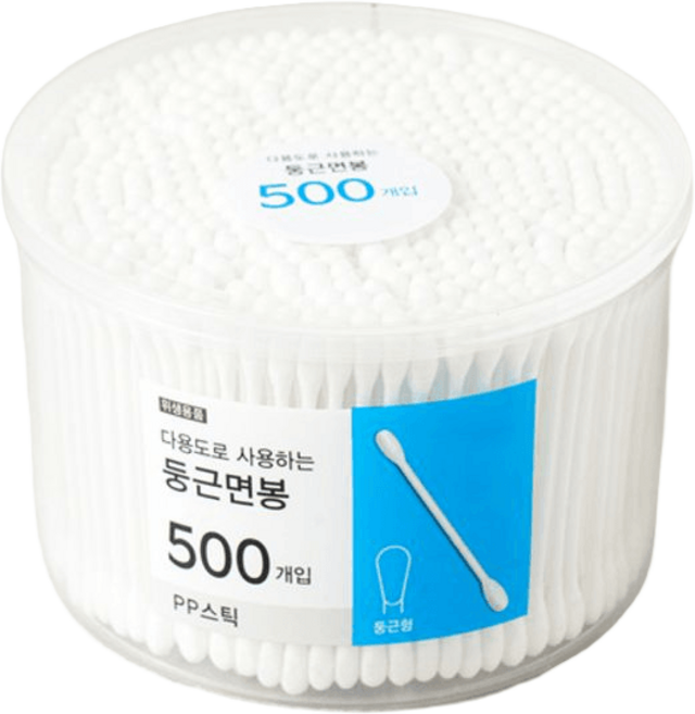 PP 스틱 둥근 면봉 500개입, 1개