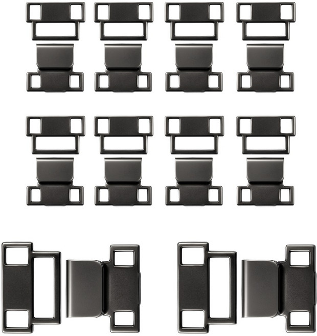 바지후크 마이깡 바지걸고리 훅 아이 10쌍 (암.수 세트), 1개, 평마이깡-흑니켈10쌍