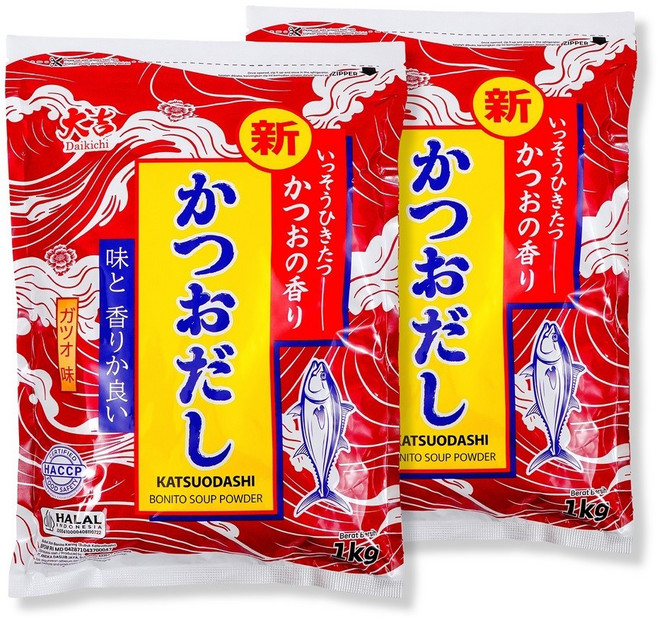 다이키치 가쓰오다시 혼시 과립형 업소용 조미료, 2개, 1kg