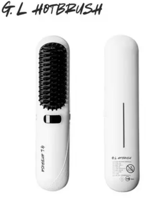G.L HOTBRUSH 負離子無線直髮梳 G16 五檔溫控, 1個, 白