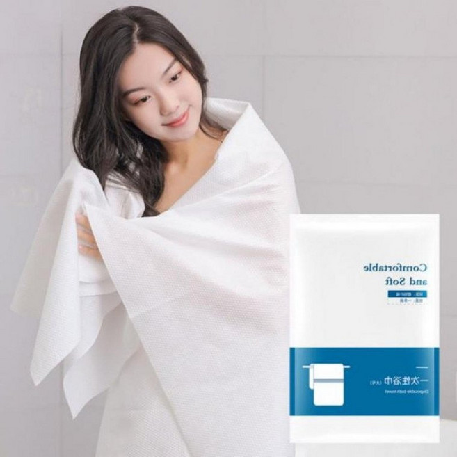 에너비45 웻 타월 물없이 샤워 캠핑 수건 일회용 대형, 1개