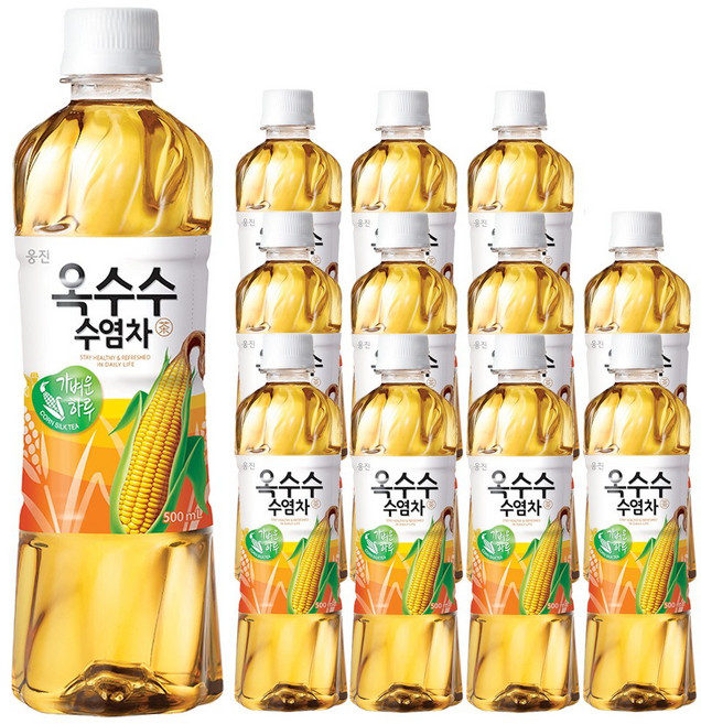 웅진 잘빠진 옥수수 수염차 500ml, 12개