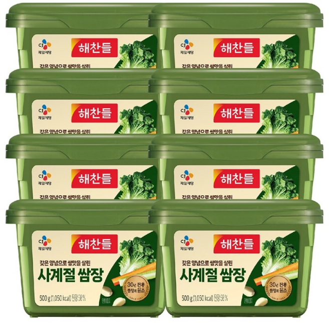해찬들 사계절쌈장, 8개, 500g