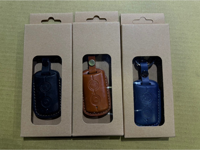 原廠YAMAHA Smart Key 皮革鑰匙套 適用 XMAX/NMAX/AUGUR/勁戰/Vinoora, BLC-SMART-10棕