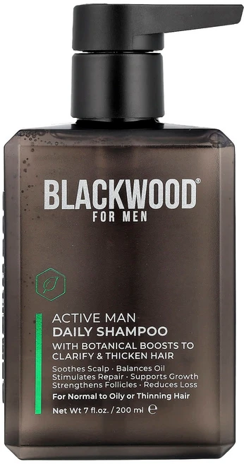 블랙우드 포 맨 액티브 맨 데일리 샴푸 일반 모발부터 지성 또는 숱이 적은 모발용 200ml (7 fl oz) BLK-01342 - 쿠팡