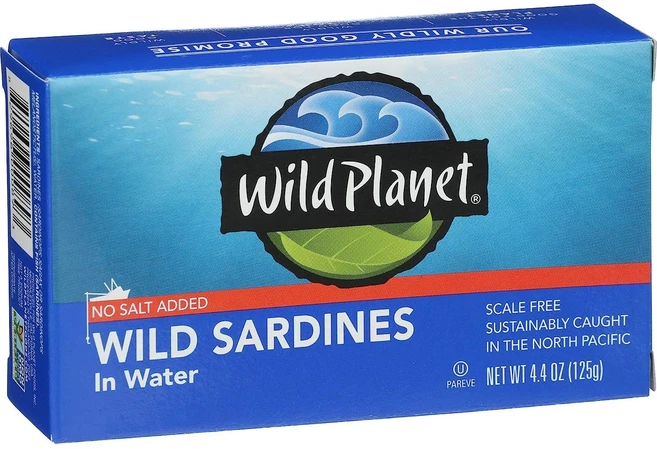 와일드플래닛 와일드 사딘 인 워터 노 솔트 에디드, 1개, 125g - 쿠팡