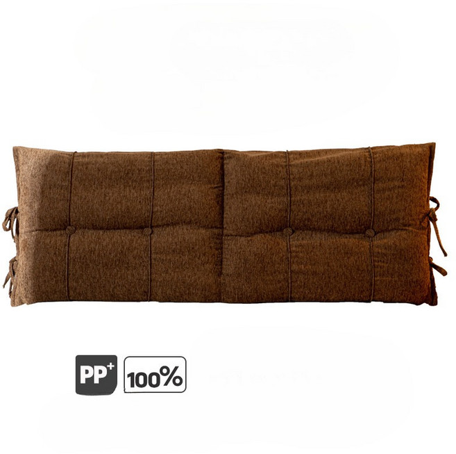 왁스 가죽 헤드보드 쿠션 침대 대형 등받이 큰 베개, 다크브라운