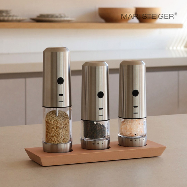 마리슈타이거 프로피 전동 소금 후추 그라인더 싱글 M, 90ml, 1개