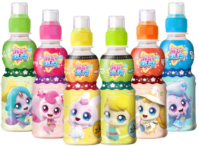 모여라 캐치티니핑 6종 복숭아 딸기 사과 밀크 애플망고 샤인머스캣 4개씩 어린이음료, 24개, 200ml