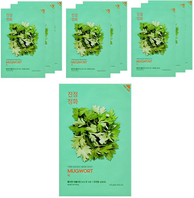 홀리카홀리카 퓨어 에센스 마스크시트 쑥, 1개입, 10개