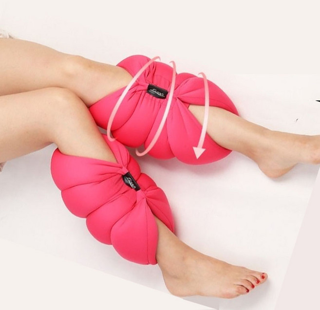 YUMDE 1+1 다리 쿠션 수면 종아리 압박 베개, 로즈레드