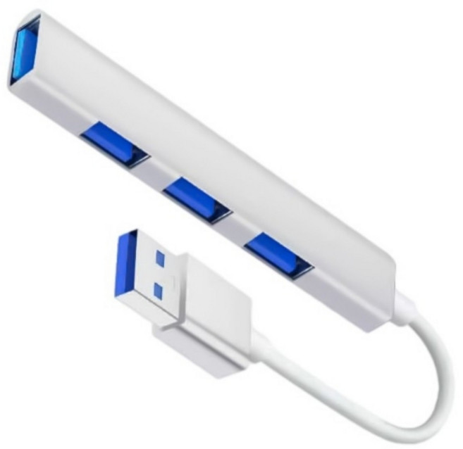 알루미늄 USB C/USB 스플리터 4포트 USB 스플리터 멀티포트 확장 3xUSB2.0+1xUSB3.0 어댑터 PC 키보드 노트북 마우스와 호환됨, Silver, 1개, USB A3.0