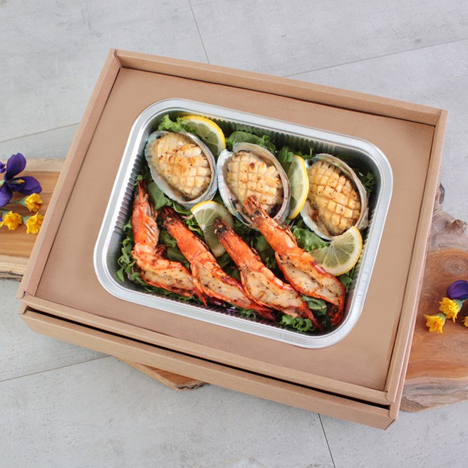 KP-케이터링박스 대 패드5호 (패드만 출고) 100개사용용기별매: 17G 파티박스 종이박스 도시락 덮밥 샐러드 배달 포장용기, 1개