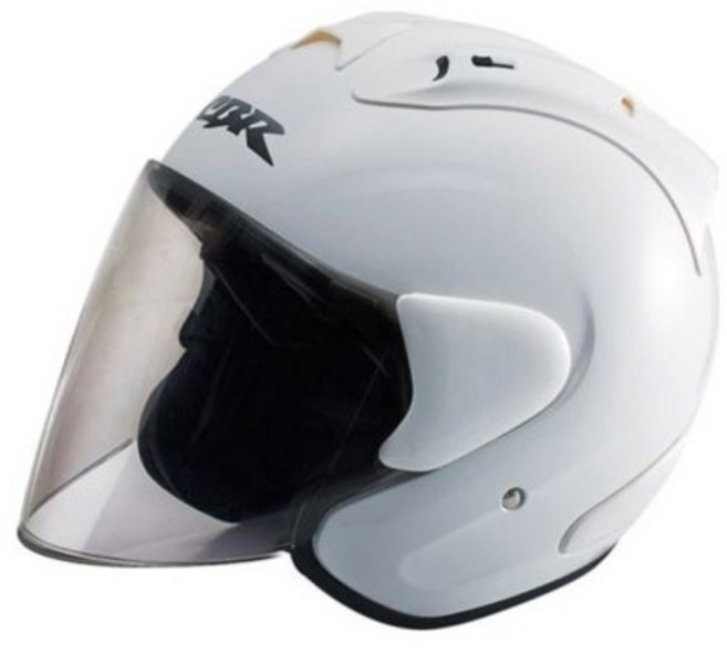 CBR S100 四分之三安全帽 白色 抗UV鏡片, L（59–60cm）
