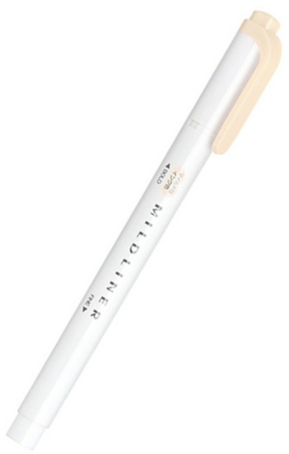 斑馬ZEBRA MILDLINER WKT-7 雙頭螢光筆 - 辦公王, 奶油黃MCR, 1個