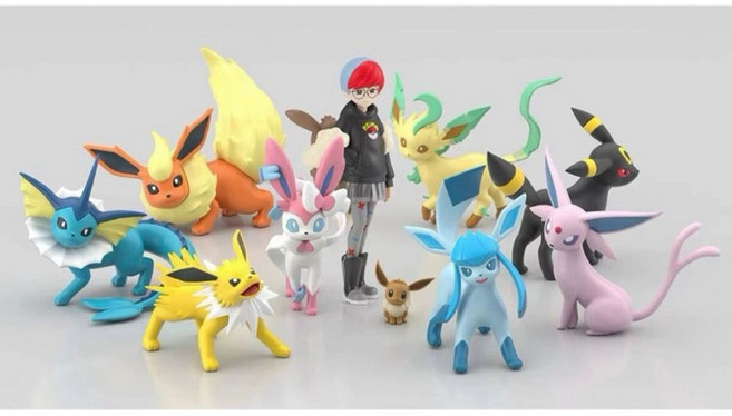 萬代 1/20 世界伊布家族進化套裝 (神奇寶貝 仙子精靈 水精靈 冰伊布 火伊布 雷伊布 葉伊布), 1個
