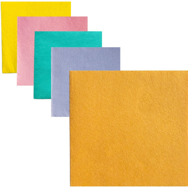 하트민 일회용행주 천연펄프 컬러5색 부직포 100, 주황색, 100개