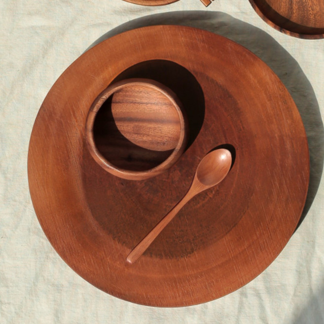 나무 원목 원형 도마 캠핑용 이유식 베이킹 치즈 플레이팅 다용도 멀티도마(대 특대)