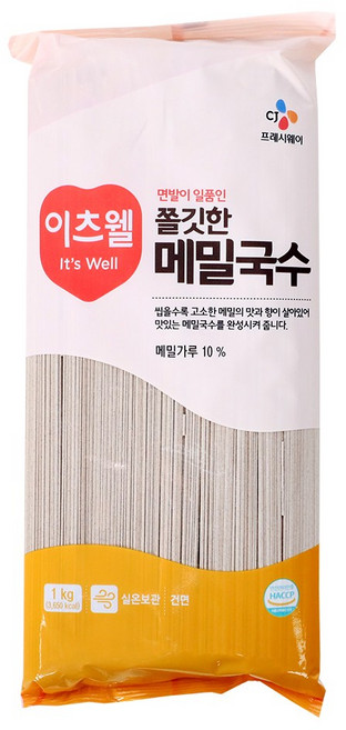 이츠웰 쫄깃한 메밀 국수 건면, 1kg, 6개